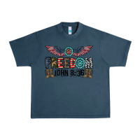 Midnight Navy freedom john Urban Heavy Tee - CowhideDigitalArt