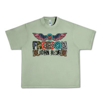 Oil Green freedom john Urban Heavy Tee - CowhideDigitalArt
