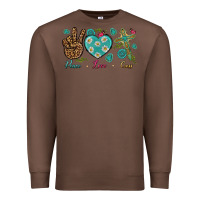 Chestnut peace love cross Premium Sweatshirt - NancyCooperArtShop