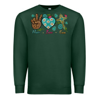 Sports Green peace love cross Premium Sweatshirt - NancyCooperArtShop