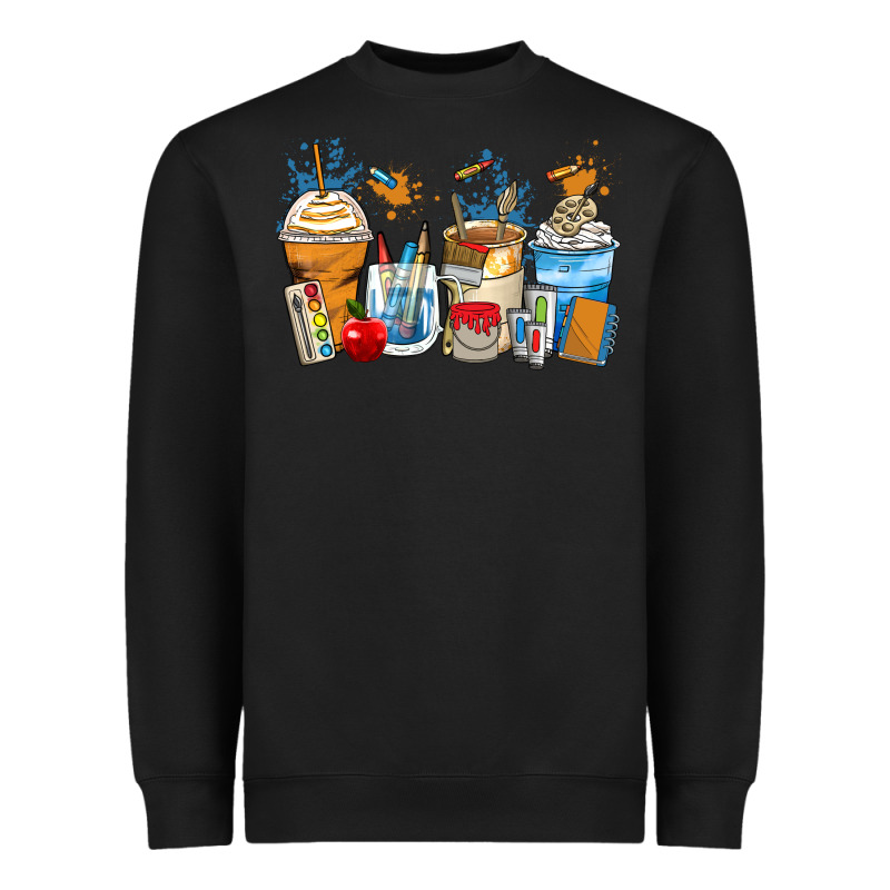 Art Teacher Coffee Cups Heavyweight Sweatshirt by Zillion Design Studio | Teevron