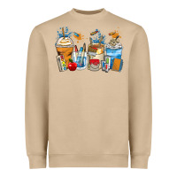 Mushroom art teacher coffee cups Heavyweight Sweatshirt - Zillion Design Studio