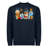 Navy art teacher coffee cups Heavyweight Sweatshirt - Zillion Design Studio