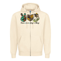 Peace Love Dorper Sheep Zipper Hoodie | Teevron
