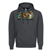 Smoke Peace Love Dorper Sheep Zipper Hoodie - LillyAllenDesigns