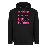 Black you are worthy you are beautiful Heavyweight Hoodie - MaliasSmallBusiness