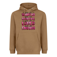 Toasted Coconut you are worthy you are beautiful Heavyweight Hoodie - MaliasSmallBusiness