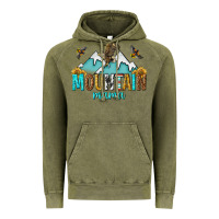 Vintage Olive mountain mama Vintage Hoodie - texasbilliewilder