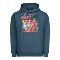 Pigment Midnight Navy Always salty Urban Hoodie - NancyCooperArtShop