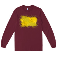 Burgundy gemstone yellow leopard background Long Sleeve Tee - JahusDesignShop