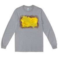 Heather Grey gemstone yellow leopard background Long Sleeve Tee - JahusDesignShop