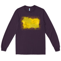 Plum gemstone yellow leopard background Long Sleeve Tee - JahusDesignShop