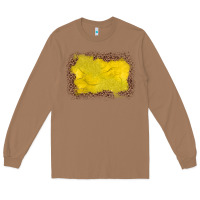 Toasted Coconut gemstone yellow leopard background Long Sleeve Tee - JahusDesignShop