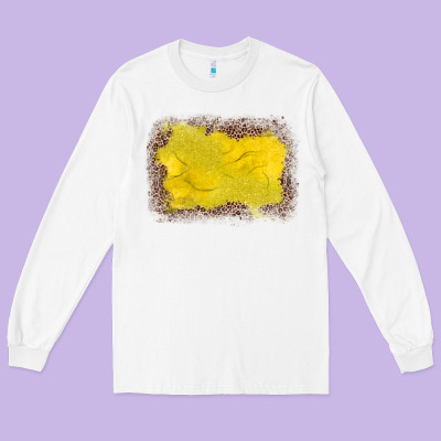 Gemstone Yellow Leopard Background Long Sleeve Tee Designed By Jahusdesignshop