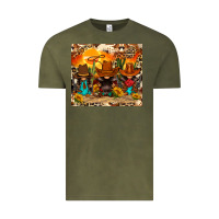 Vintage Olive western gnomies Vintage Tee - FaDigitalArtStudio