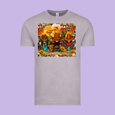 Western Gnomies Vintage Tee Designed By Fadigitalartstudio
