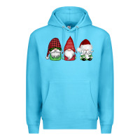 Ocean Blue christmas gnomes Premium Hoodie - AdoDesignShop