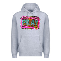Heather Grey Western Pray Religious Premium Hoodie - LillyAllenDesigns