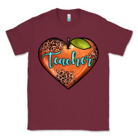 Burgundy teacher heart Classic Tee - JahusDesignShop