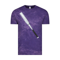 Cloud Purple white wooden softball bat Vintage Tee - FaDigitalArtStudio