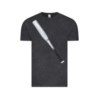 White Wooden Softball Bat Vintage Tee | Teevron