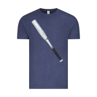 Vintage Denim white wooden softball bat Vintage Tee - FaDigitalArtStudio