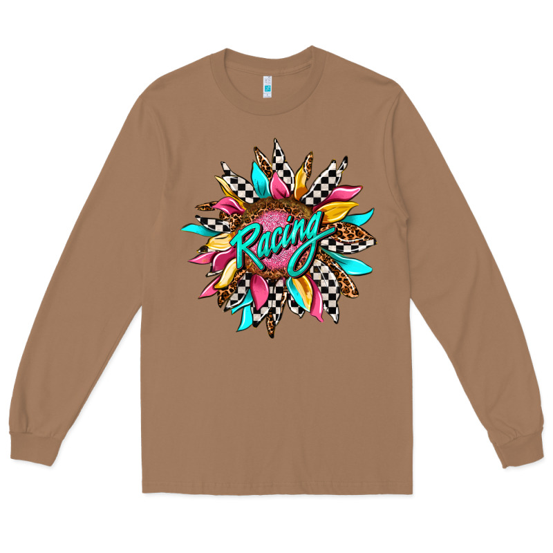 Racing Sunflower Front Long Sleeve Tee by AdoDesignShop | Teevron