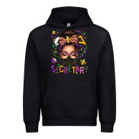 Black mardi gras school secretary caucasian messy bun Urban Hoodie - texasbilliewilder