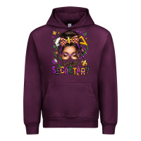 Mauve Wine mardi gras school secretary caucasian messy bun Urban Hoodie - texasbilliewilder