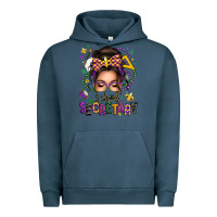 Pigment Midnight Navy mardi gras school secretary caucasian messy bun Urban Hoodie - texasbilliewilder