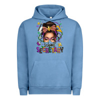 Pigment Pebble Blue mardi gras school secretary caucasian messy bun Urban Hoodie - texasbilliewilder
