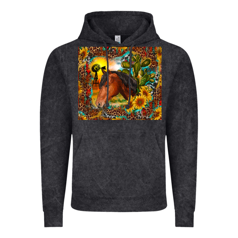 Western Horse And Sunflower Vintage Hoodie by RanaPortraitStore | Teevron