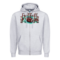 Heather Grey football mom Zipper Hoodie - BarkalooDesign