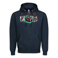 Navy football mom Zipper Hoodie - BarkalooDesign