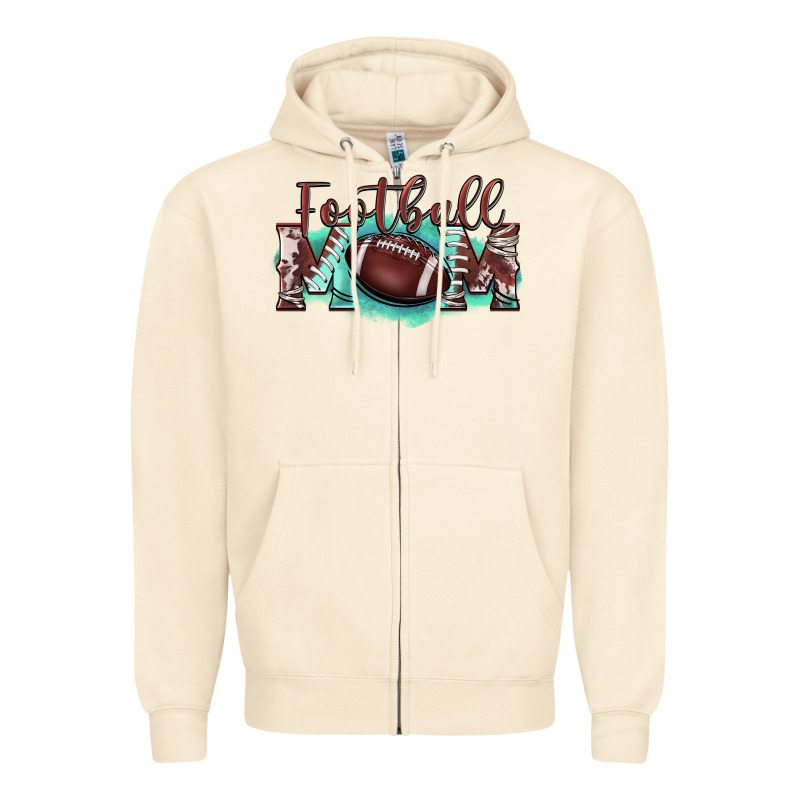 Football Mom Zipper Hoodie by BarkalooDesign | Teevron