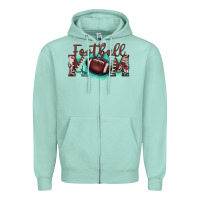 Seafoam football mom Zipper Hoodie - BarkalooDesign