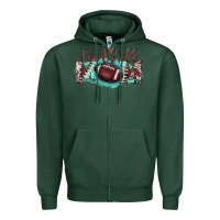Sports Green football mom Zipper Hoodie - BarkalooDesign