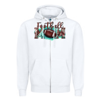 White football mom Zipper Hoodie - BarkalooDesign
