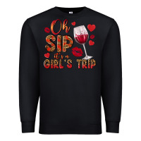 Black oh sip its a girls trip Premium Sweatshirt - NancyCooperArtShop
