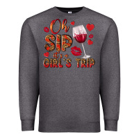 Charcoal Heather oh sip its a girls trip Premium Sweatshirt - NancyCooperArtShop