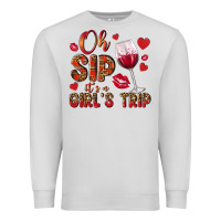 Dove Grey oh sip its a girls trip Premium Sweatshirt - NancyCooperArtShop