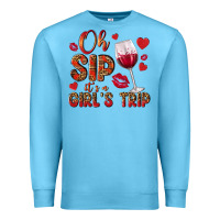 Ocean Blue oh sip its a girls trip Premium Sweatshirt - NancyCooperArtShop