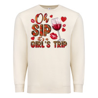 Sandshell oh sip its a girls trip Premium Sweatshirt - NancyCooperArtShop