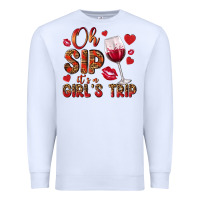 White oh sip its a girls trip Premium Sweatshirt - NancyCooperArtShop