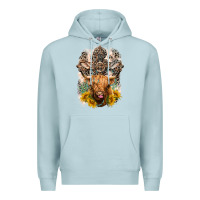 Blue Mist Western Heifer Cow with crosses Premium Hoodie - LillyAllenDesigns