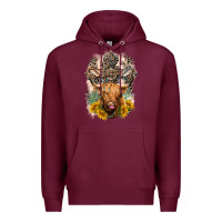 Burgundy Western Heifer Cow with crosses Premium Hoodie - LillyAllenDesigns