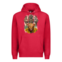Cardinal Western Heifer Cow with crosses Premium Hoodie - LillyAllenDesigns