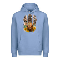 Colony Blue Western Heifer Cow with crosses Premium Hoodie - LillyAllenDesigns