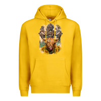 Lemon Western Heifer Cow with crosses Premium Hoodie - LillyAllenDesigns