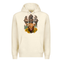 Sandshell Western Heifer Cow with crosses Premium Hoodie - LillyAllenDesigns